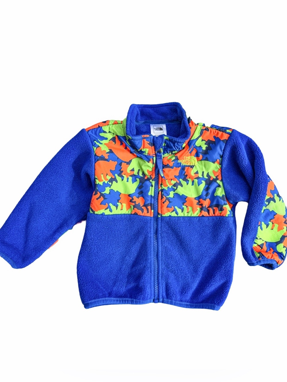 The North Face Baby Denali Fleece Jacket Blue Camo Bear Print 12-18 Months Coat